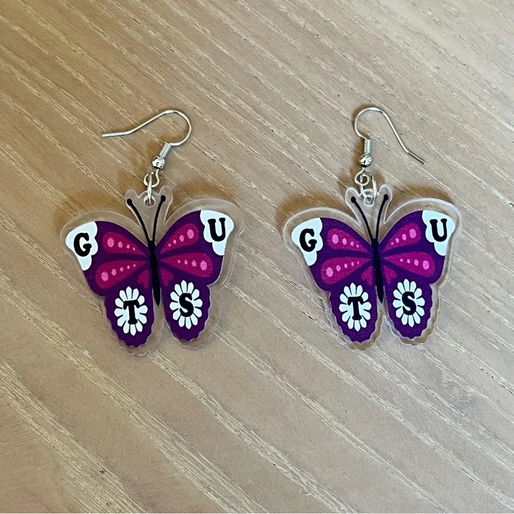 *NEW* OLIVIA RODRIGO Themed GUTS Floral Butterfly Earrings